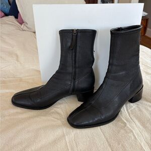 Quince Italian leather sock boot